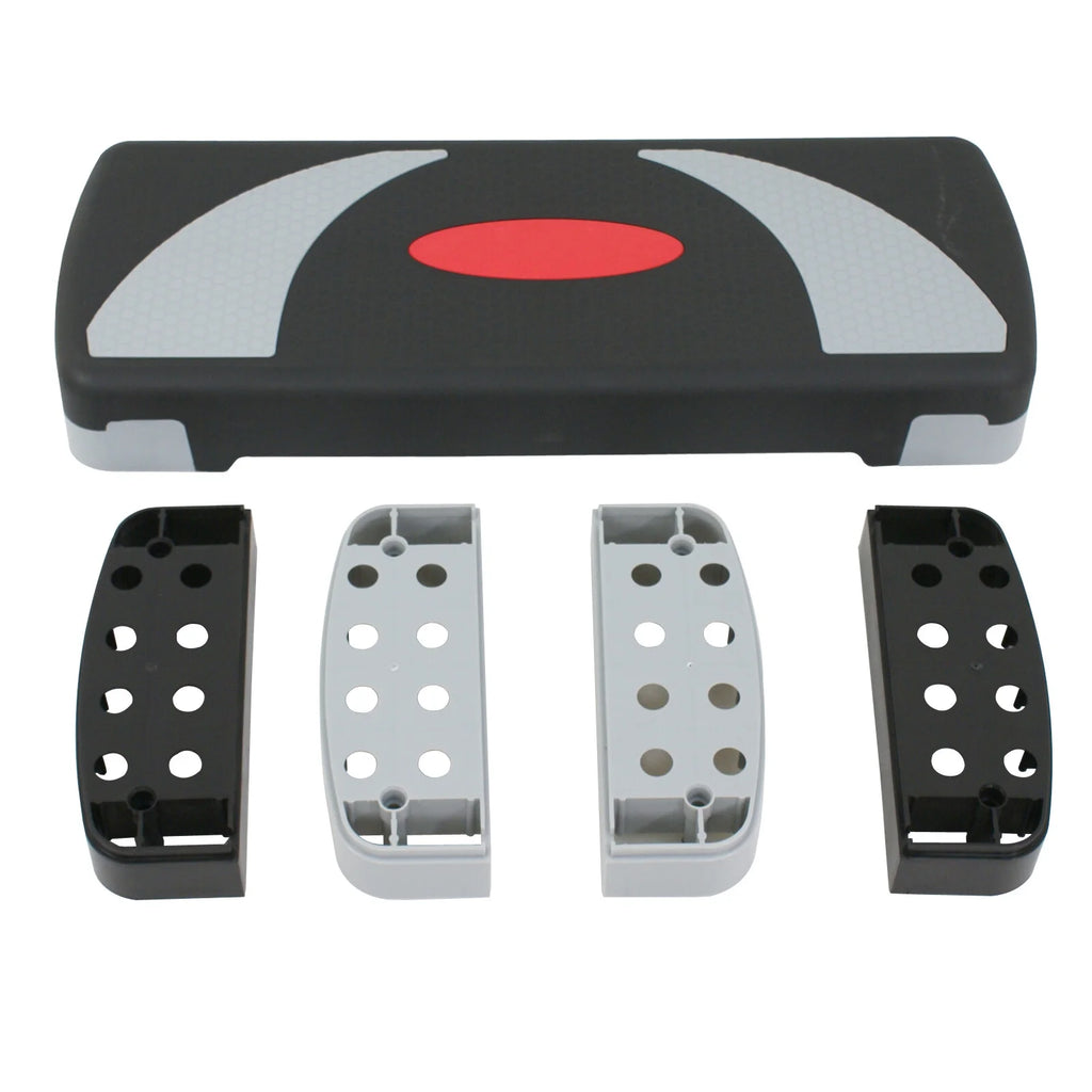 30'' Adjustable Workout Aerobic Stepper 550Lbs Exercise Step Platform W/4 Risers