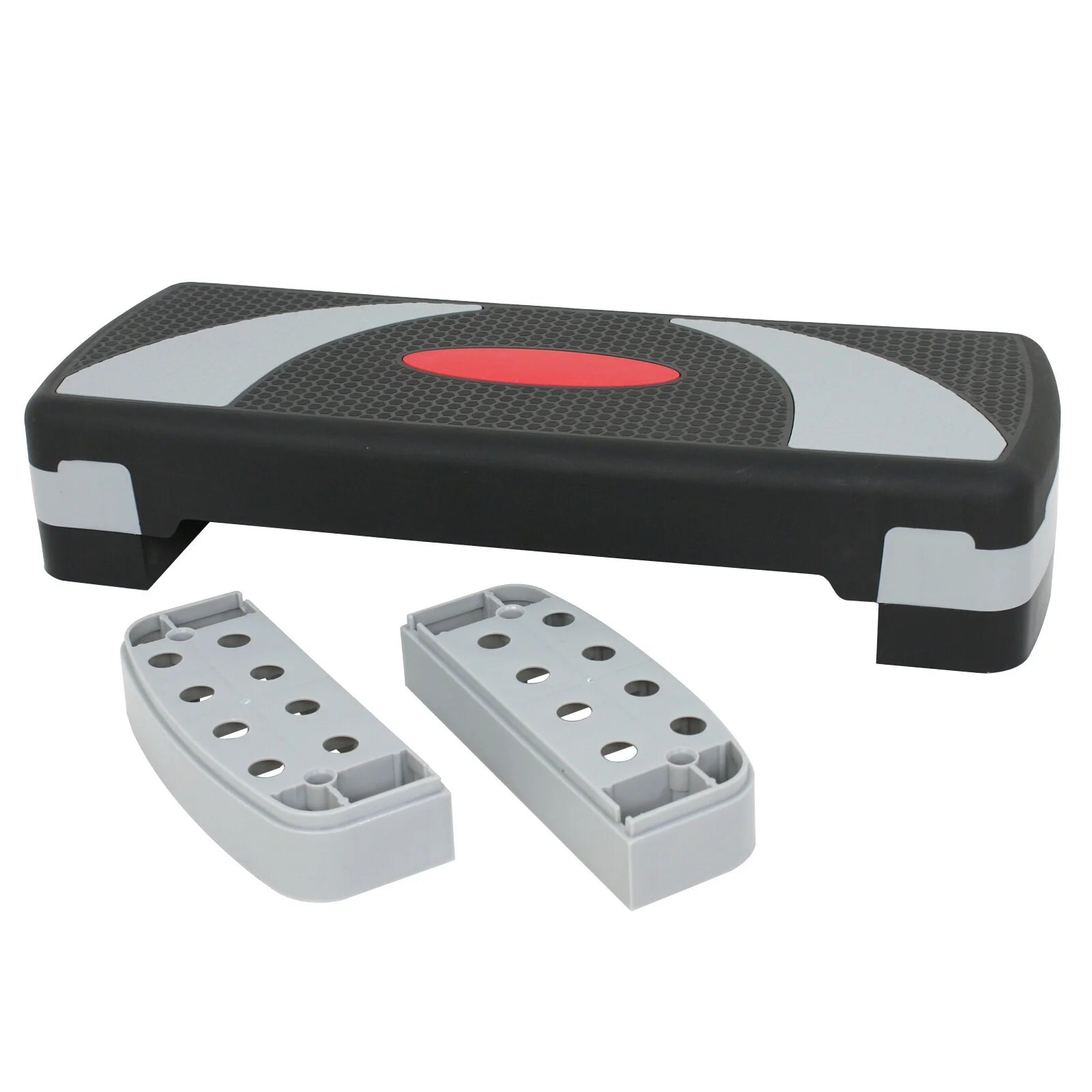 30'' Adjustable Workout Aerobic Stepper 550Lbs Exercise Step Platform W/4 Risers