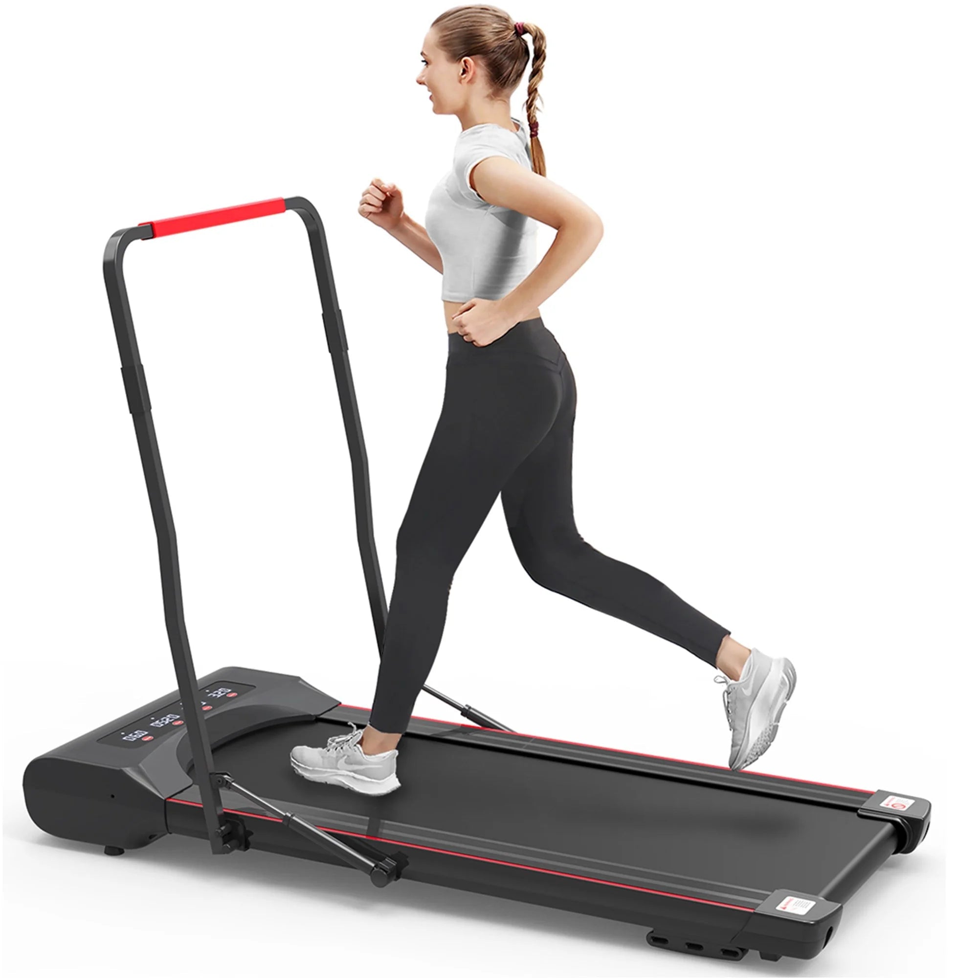 2022 Upgrade 2.5HP Folding Treadmill Running Walking Jogging Machine for Home 12 Programes LED Display Screen Easy Installation Ipad Holder Cushion with Bluetooth,265Lb