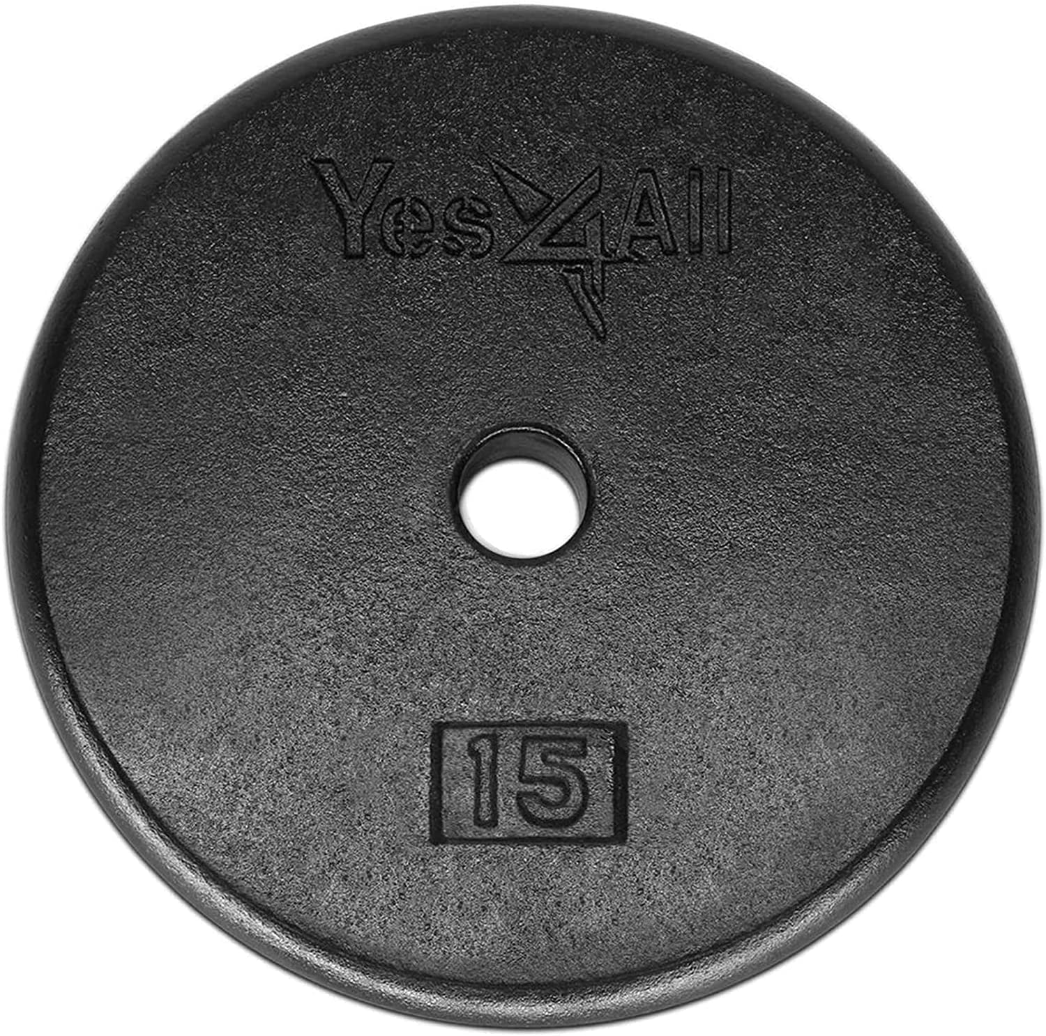 15 Lbs Standard Weight Plates, 1 Inch Cast Iron Weight Plates for Dumbbells, Single