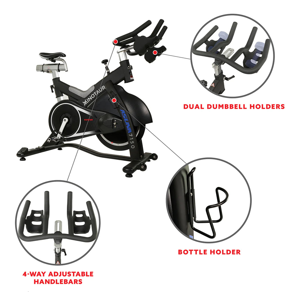 Minotaur Stationary Exercise Bike Magnetic High Weight Belt Drive