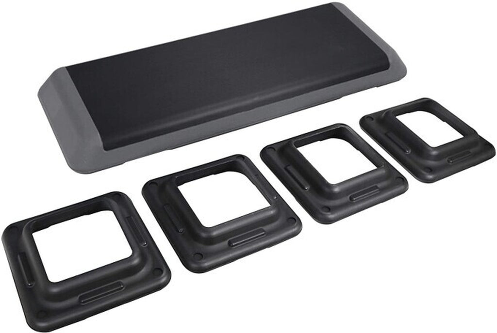 43'' Aerobic Step Platform Adjustable Exercise Fitness Workout Stepper W/4 Riser
