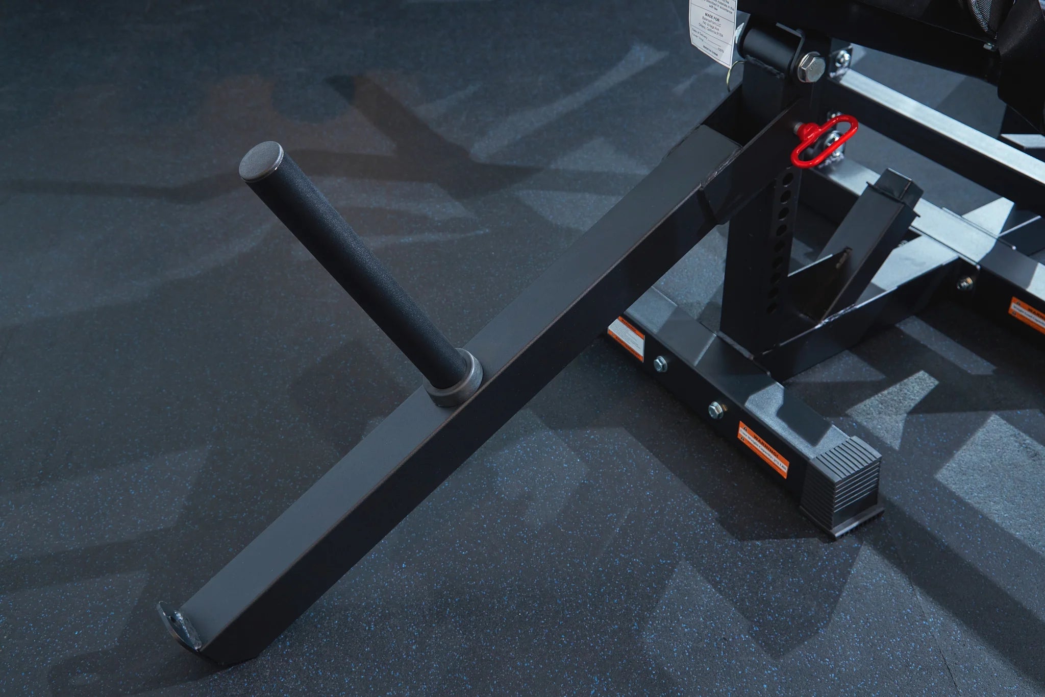 Plate-Loaded Hip Thrust Machine with Glute Bridge, Black Steel Frame, 176.37 lbs