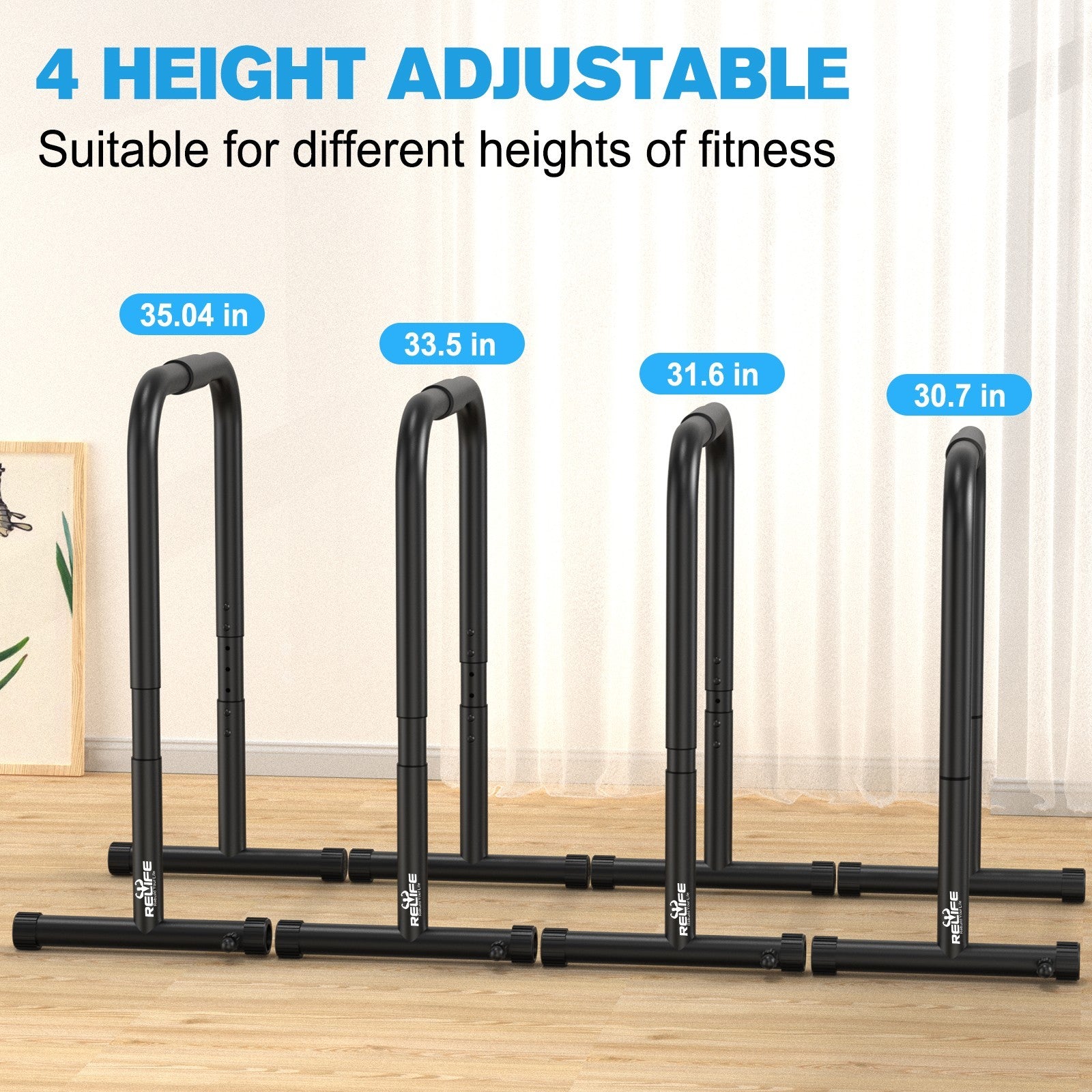 Dip Station Functional Heavy Duty Dip Stand Fitness Pull up Stand Dip Bar