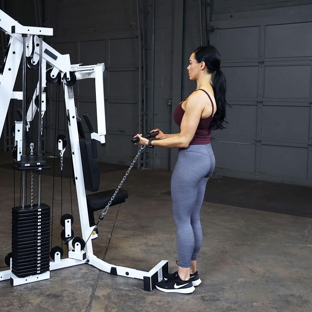 Body-Solid Multi-Station Home Gym Machine with Single Weight Stack for Comprehensive Arm and Leg Strength Training, 210 lbs Black Weight Stack