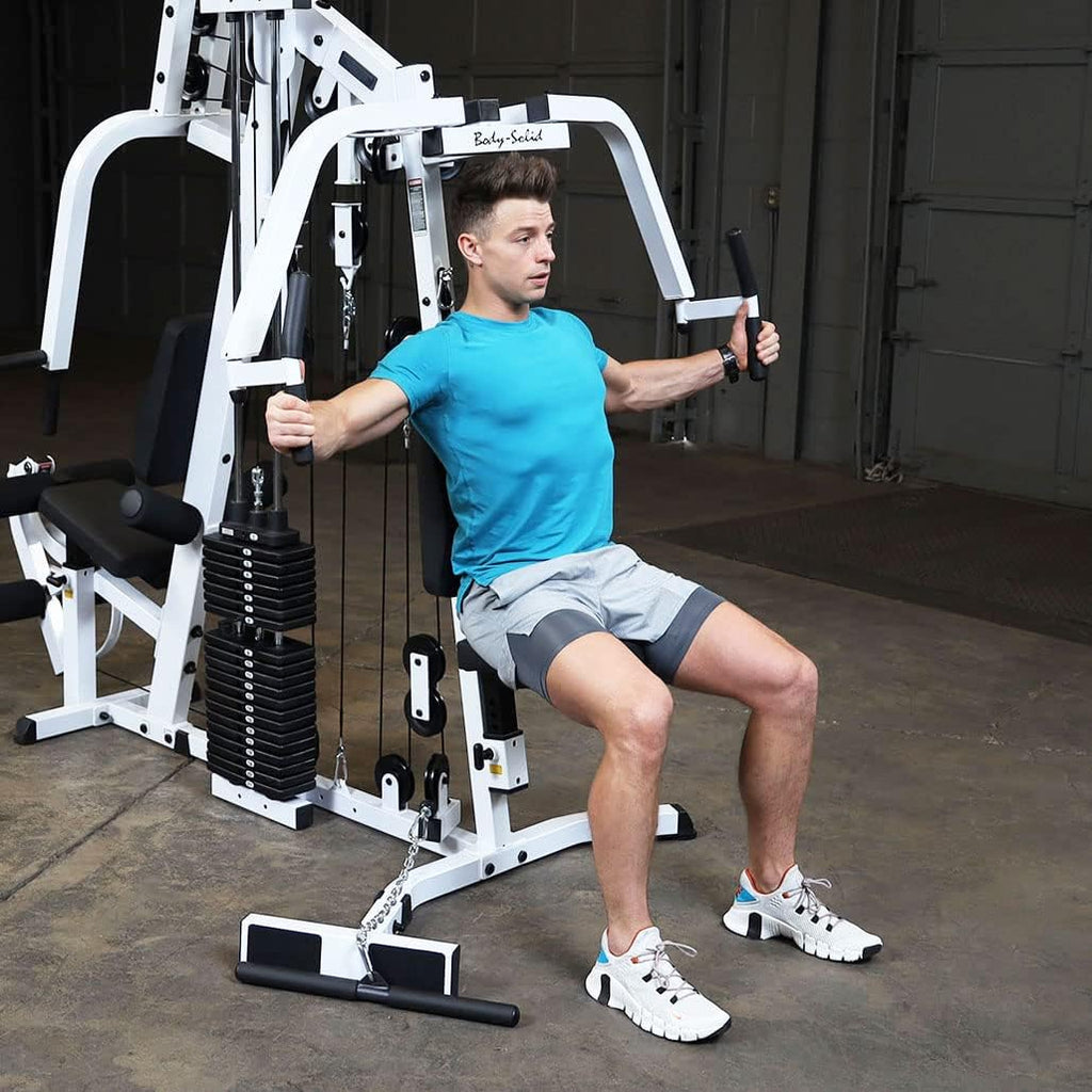 Body-Solid Multi-Station Home Gym Machine with Single Weight Stack for Comprehensive Arm and Leg Strength Training, 210 lbs Black Weight Stack