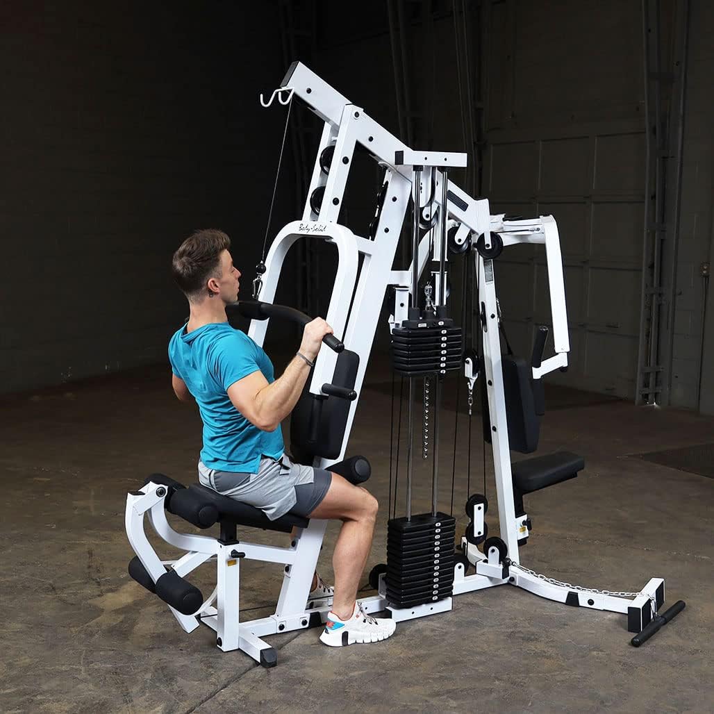 Body-Solid Multi-Station Home Gym Machine with Single Weight Stack for Comprehensive Arm and Leg Strength Training, 210 lbs Black Weight Stack