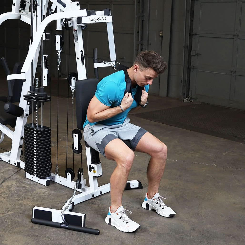 Body-Solid Multi-Station Home Gym Machine with Single Weight Stack for Comprehensive Arm and Leg Strength Training, 210 lbs Black Weight Stack