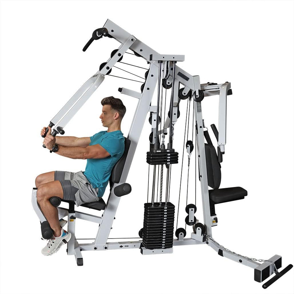 Body-Solid Multi-Station Home Gym Machine with Single Weight Stack for Comprehensive Arm and Leg Strength Training, 210 lbs Black Weight Stack