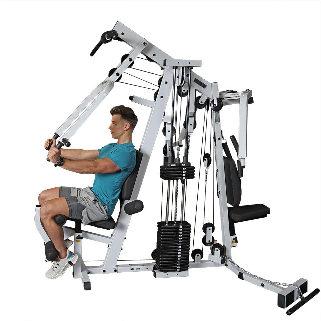 Body-Solid Multi-Station Home Gym Machine with Single Weight Stack for Comprehensive Arm and Leg Strength Training, 210 lbs Black Weight Stack