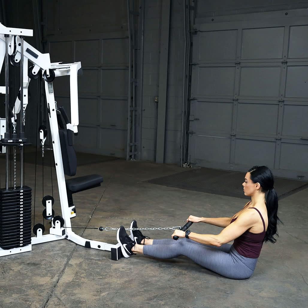 Body-Solid Multi-Station Home Gym Machine with Single Weight Stack for Comprehensive Arm and Leg Strength Training, 210 lbs Black Weight Stack