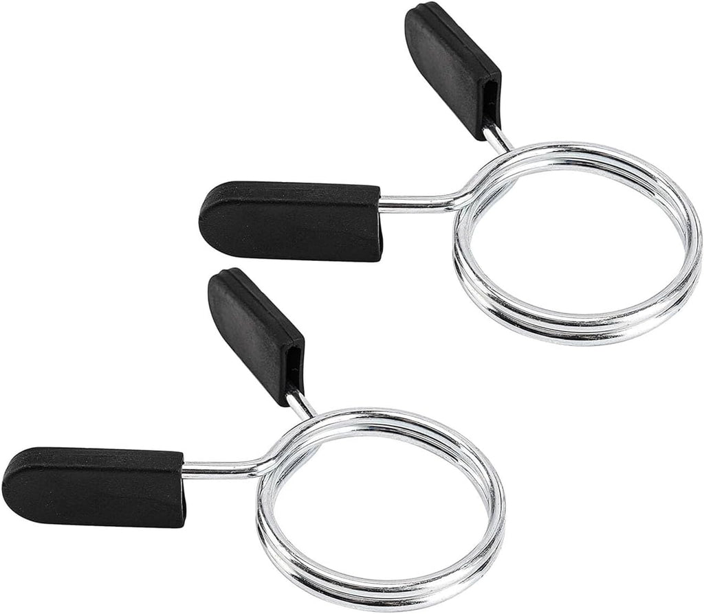 Olympic Barbell Weightlifting Collars - 2 Inch Spring Clip Clamps for Dumbbells and Strength Training - 1 Pair