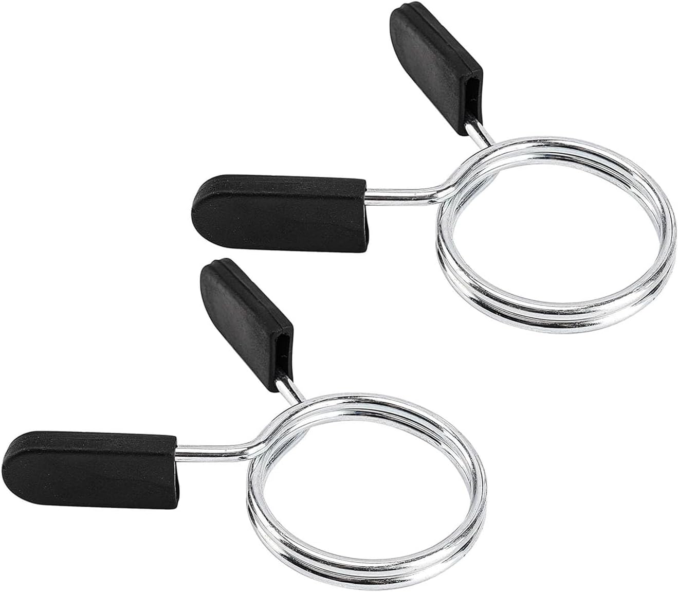 Olympic Barbell Weightlifting Collars - 2 Inch Spring Clip Clamps for Dumbbells and Strength Training - 1 Pair