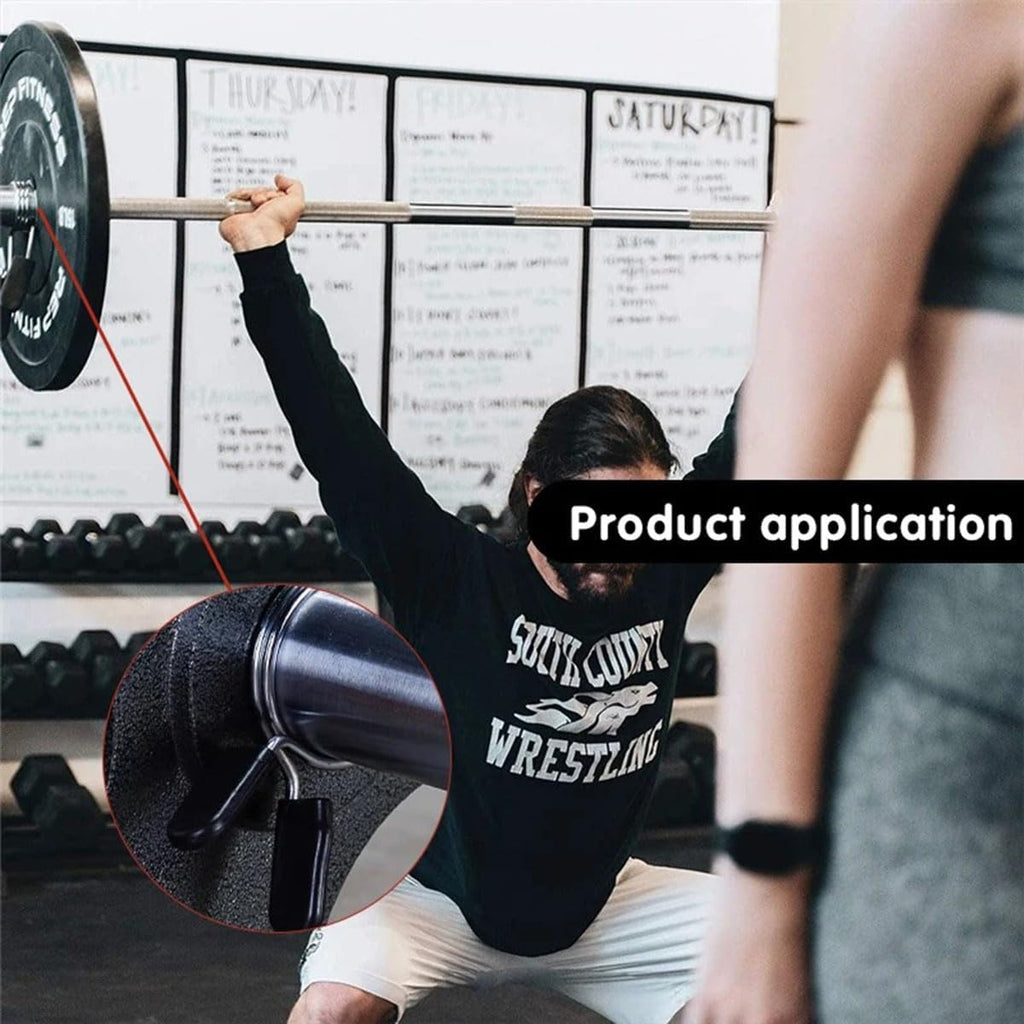 Olympic Barbell Weightlifting Collars - 2 Inch Spring Clip Clamps for Dumbbells and Strength Training - 1 Pair