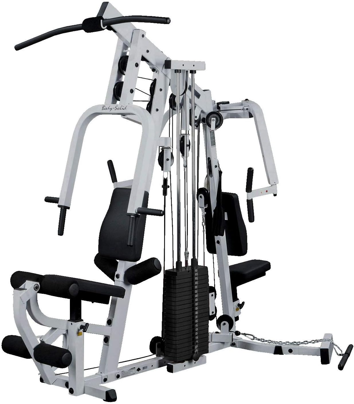 Body-Solid Multi-Station Home Gym Machine with Single Weight Stack for Comprehensive Arm and Leg Strength Training, 210 lbs Black Weight Stack