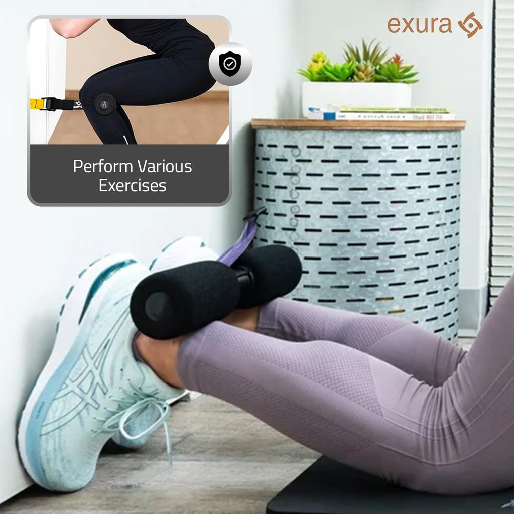 Nordic Curl Adjustable Strap with Cushioned Knee Pad for Enhanced Hamstring and Glute Development