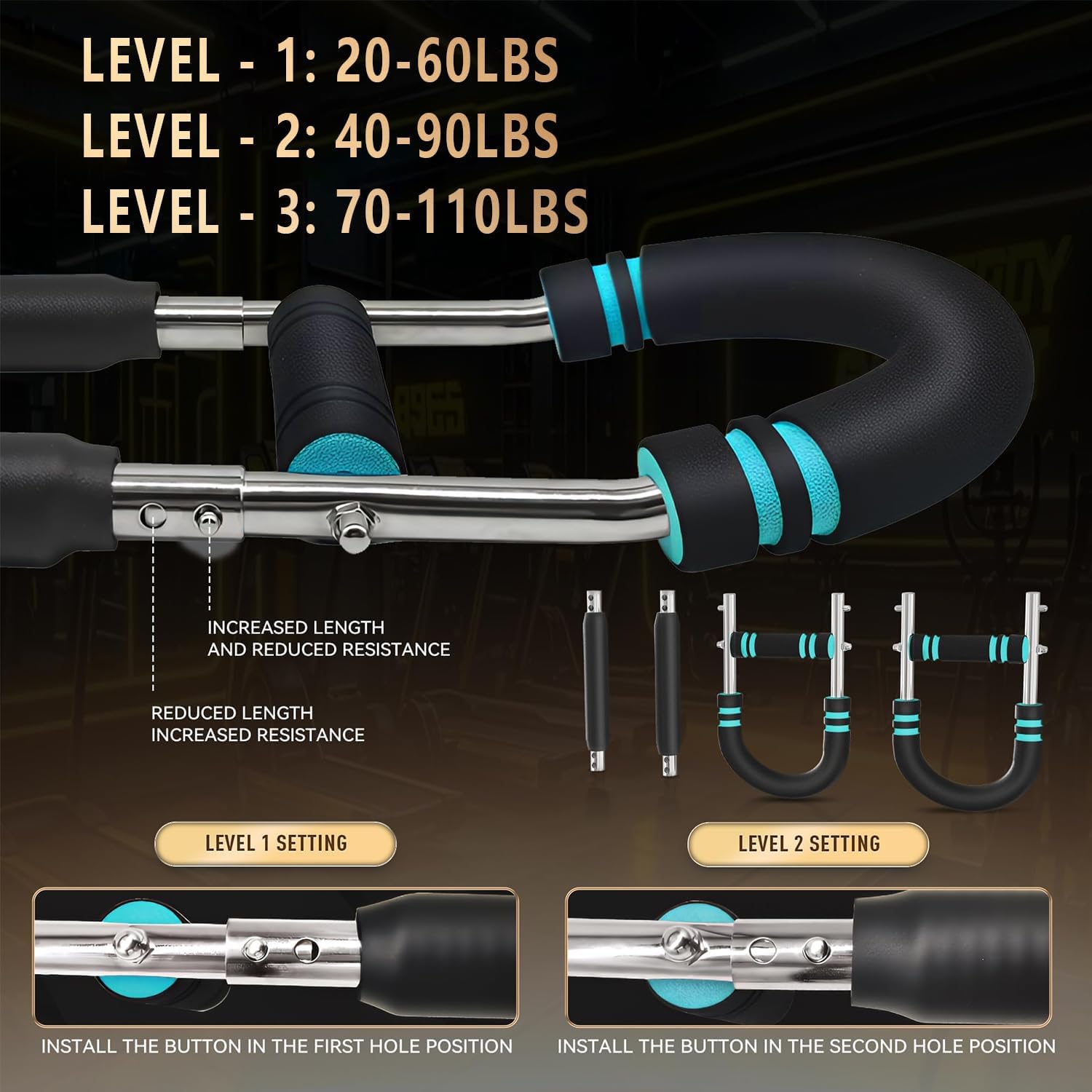 Adjustable Twister Arm Trainer for Comprehensive Chest and Arm Strength Training, Suitable for Home Gyms (20-110 Lbs)