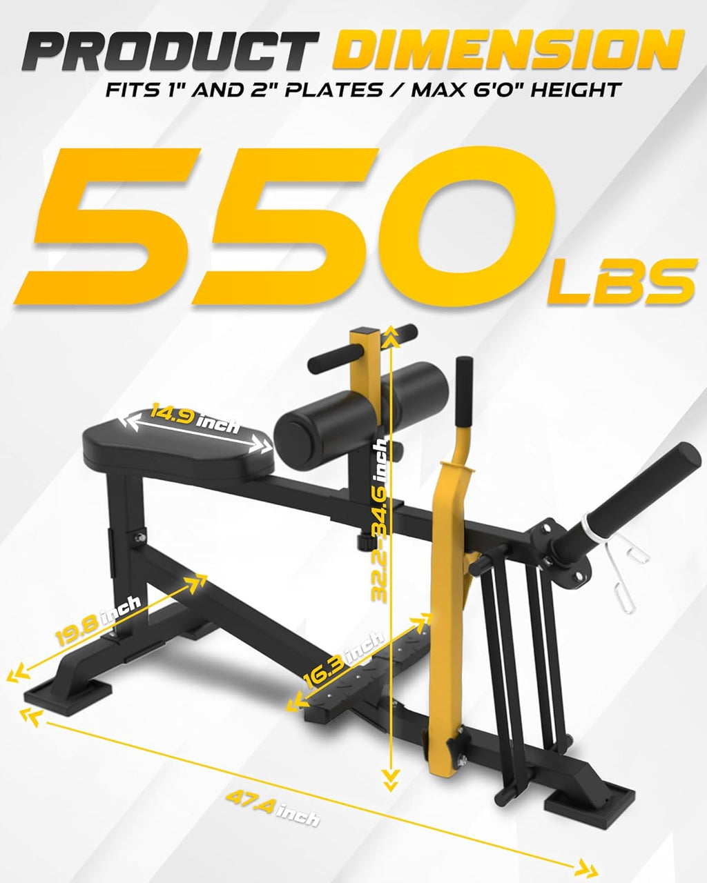Adjustable Seated Calf Raise Machine for Home Gym Fitness
