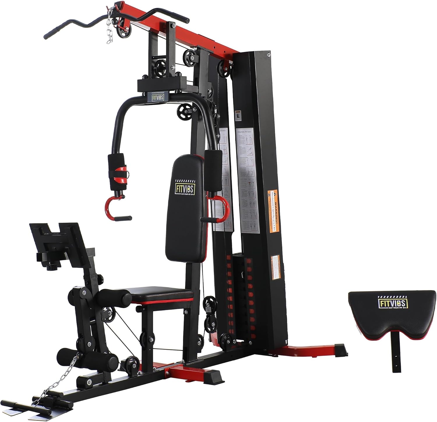 Multifunctional Home Gym Equipment with Leg Press and Pulley System for Comprehensive Full Body Strength Training, 160LBS Capacity