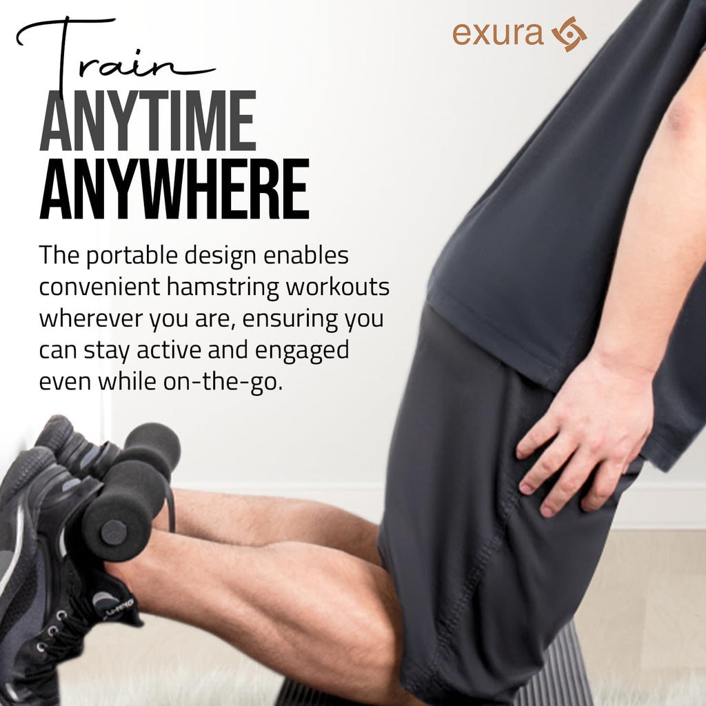 Nordic Curl Adjustable Strap with Cushioned Knee Pad for Enhanced Hamstring and Glute Development