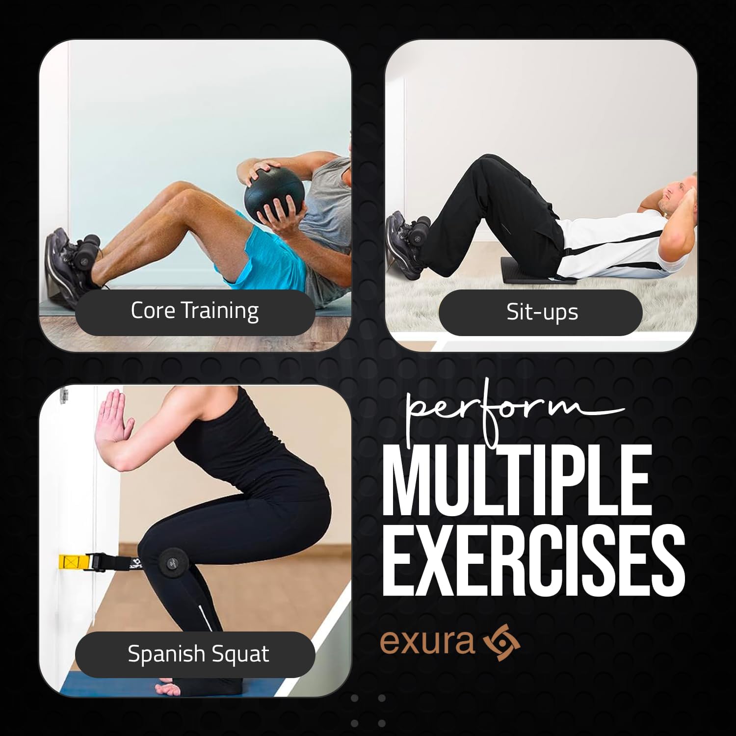 Nordic Curl Adjustable Strap with Cushioned Knee Pad for Enhanced Hamstring and Glute Development