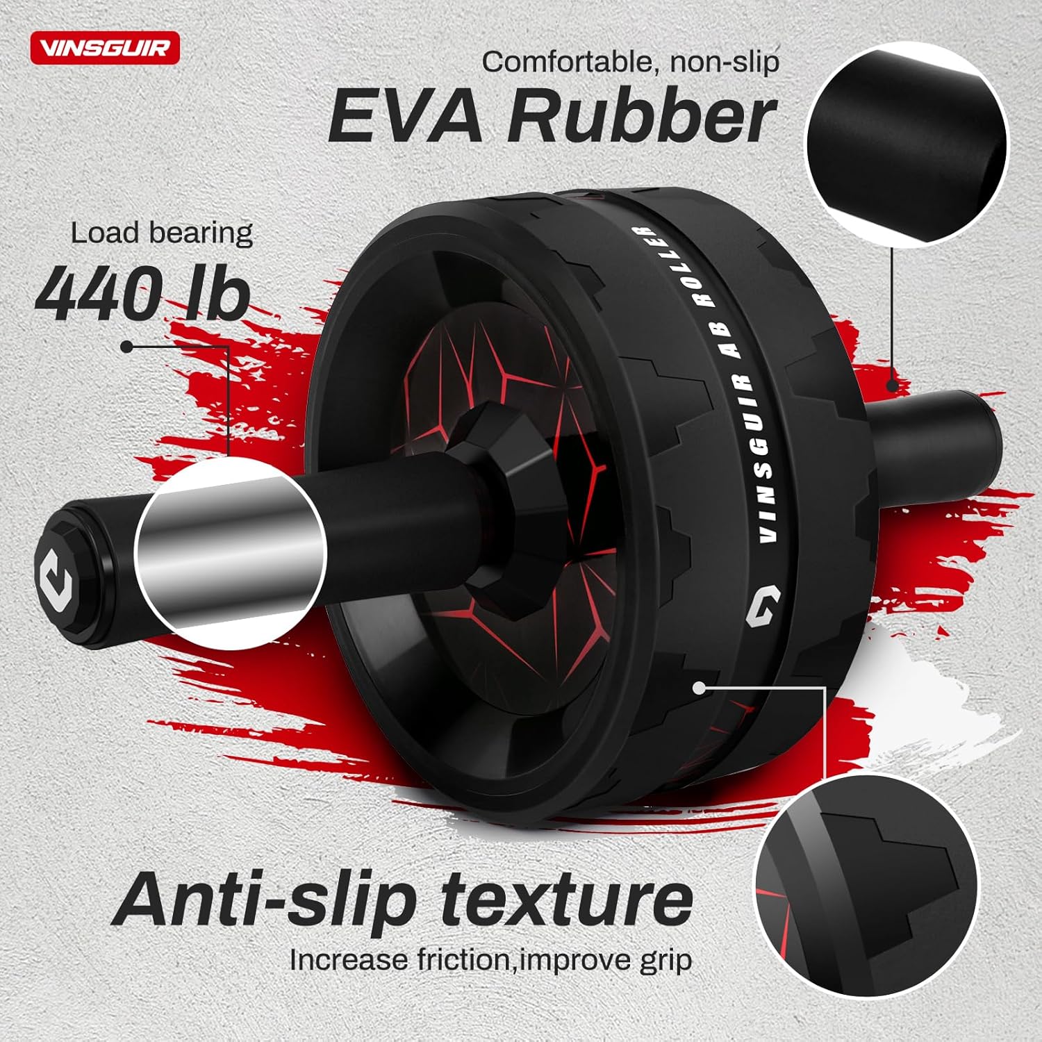 Ab Roller Wheel with Knee Pad Accessories - Comprehensive Abs and Core Workout Equipment for Home Gym and Full-Body Strength Training