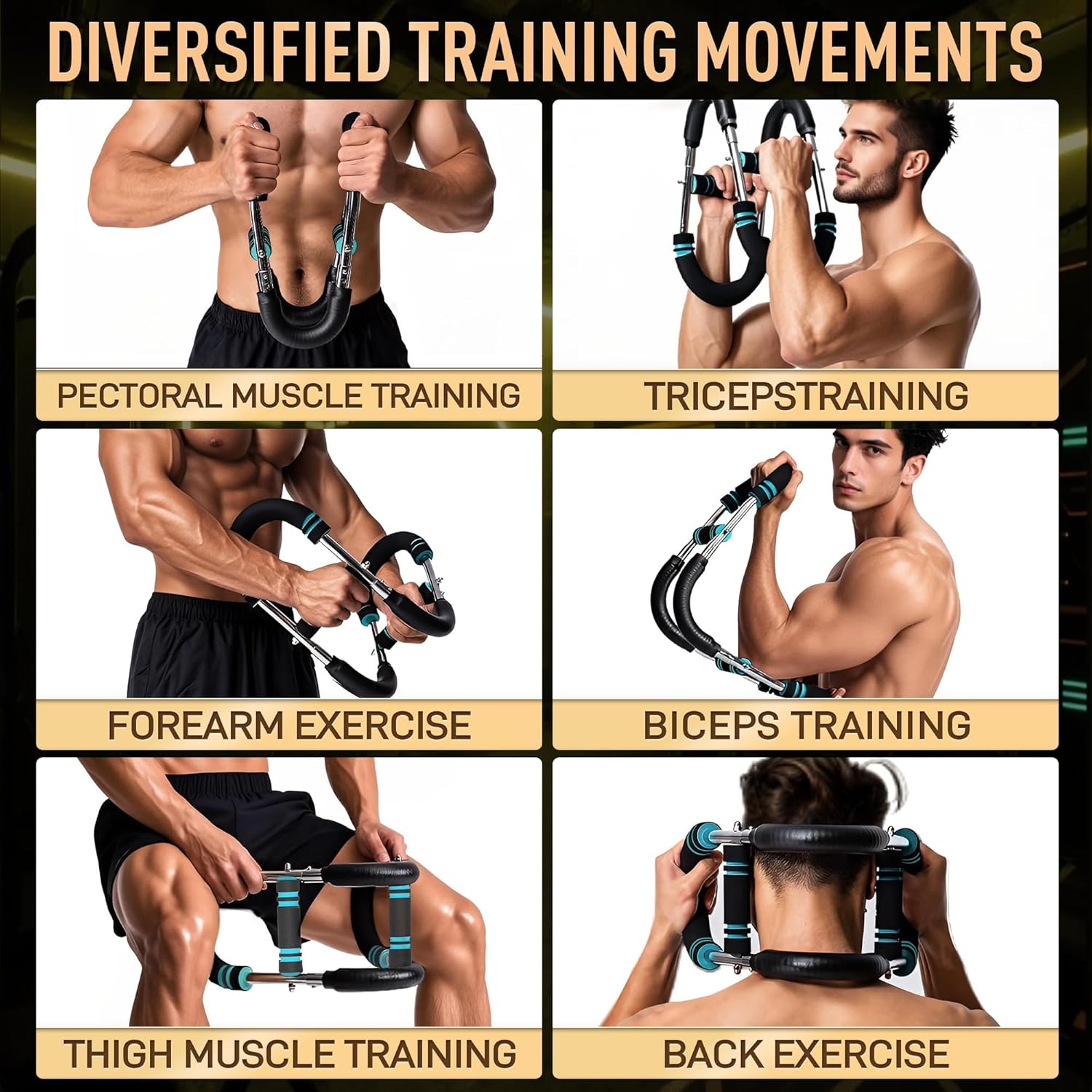 Adjustable Twister Arm Trainer for Comprehensive Chest and Arm Strength Training, Suitable for Home Gyms (20-110 Lbs)