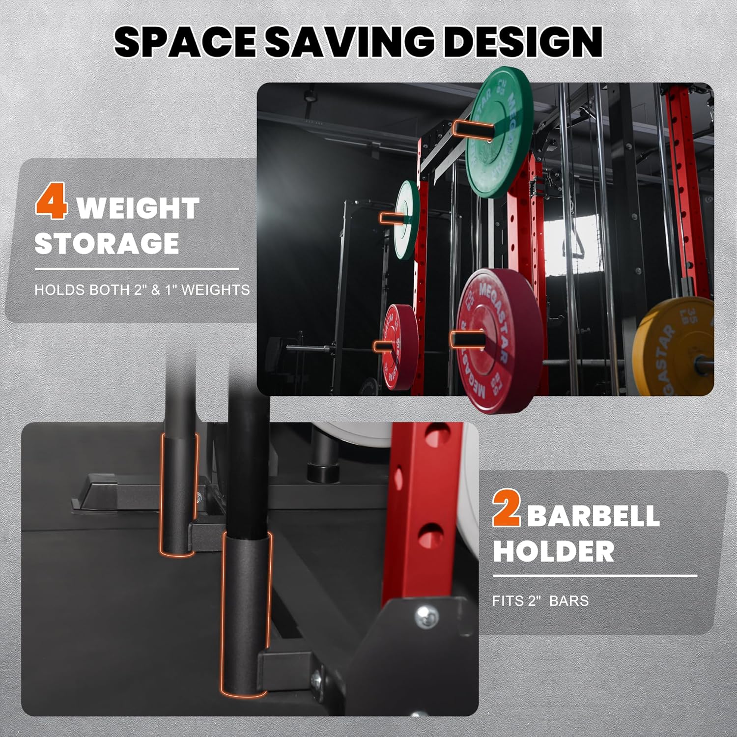Power Rack Home Gym with Aluminum Pulley System – 2000LB Capacity Multifunctional Squat Rack with Cable Crossover and 16 Professional Attachments for Strength Training, P63 Rampage