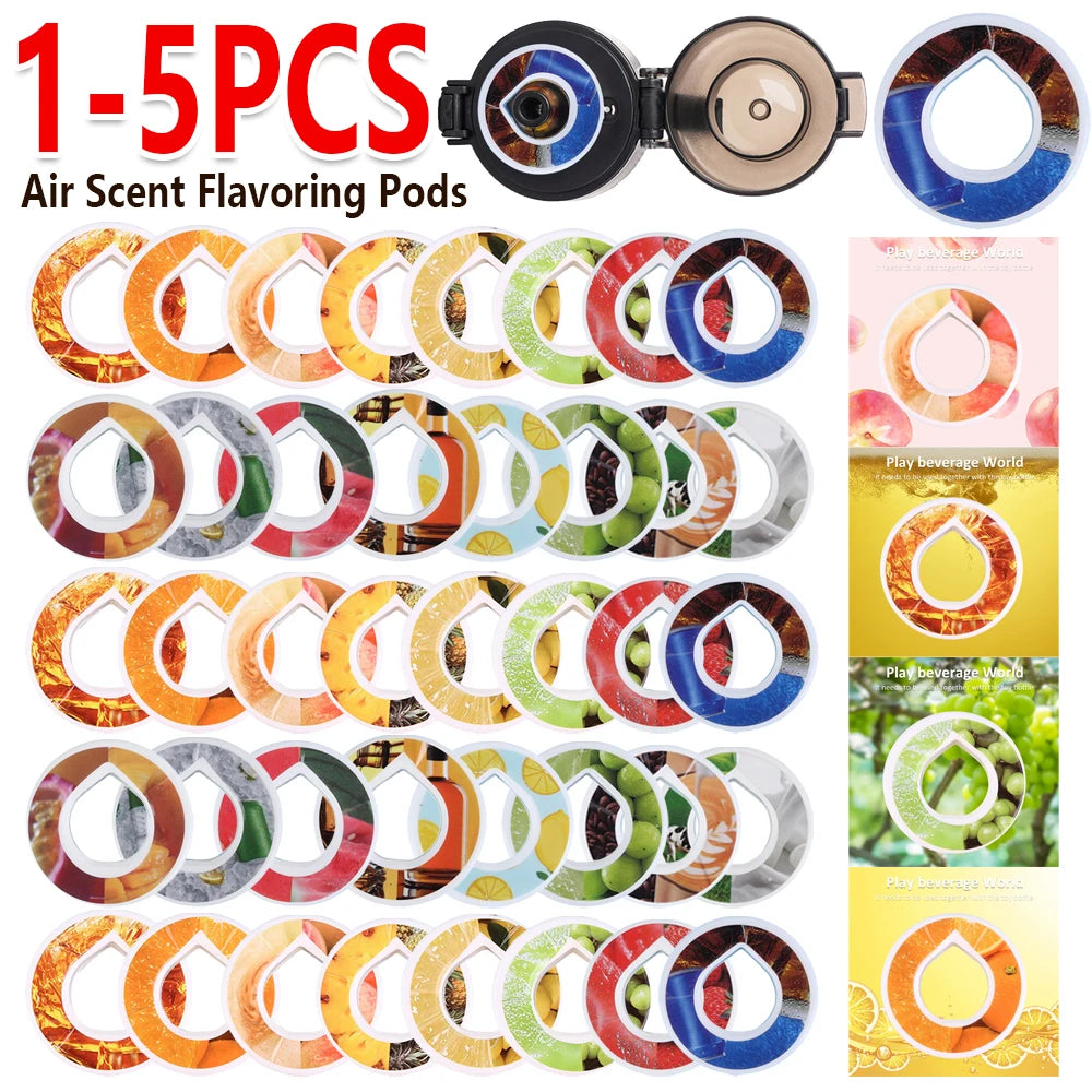 Scented Flavoring Pods for Water Bottles - Sugar-Free Fruit Infusion Enhancer (1-5 Pack)