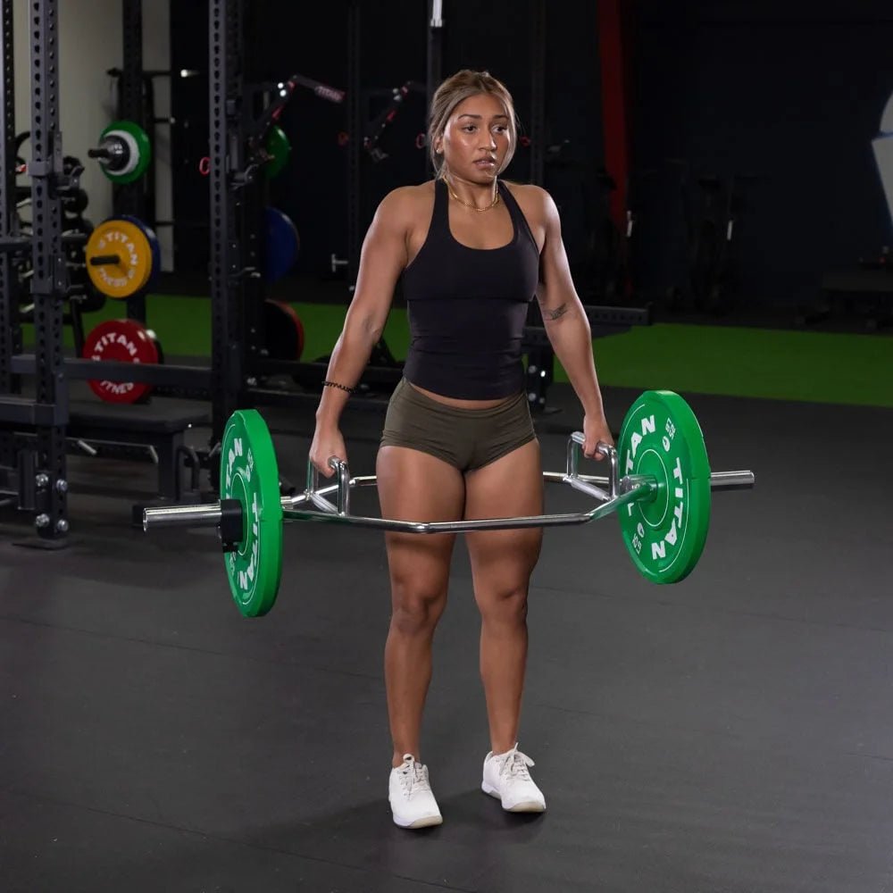 Olympic 2In Hex Trap Bar, Weightlifting Deadlift Squat Barbell, Rated 500 LB, Knurled Grips, Bent over Rows, Squat Jumps