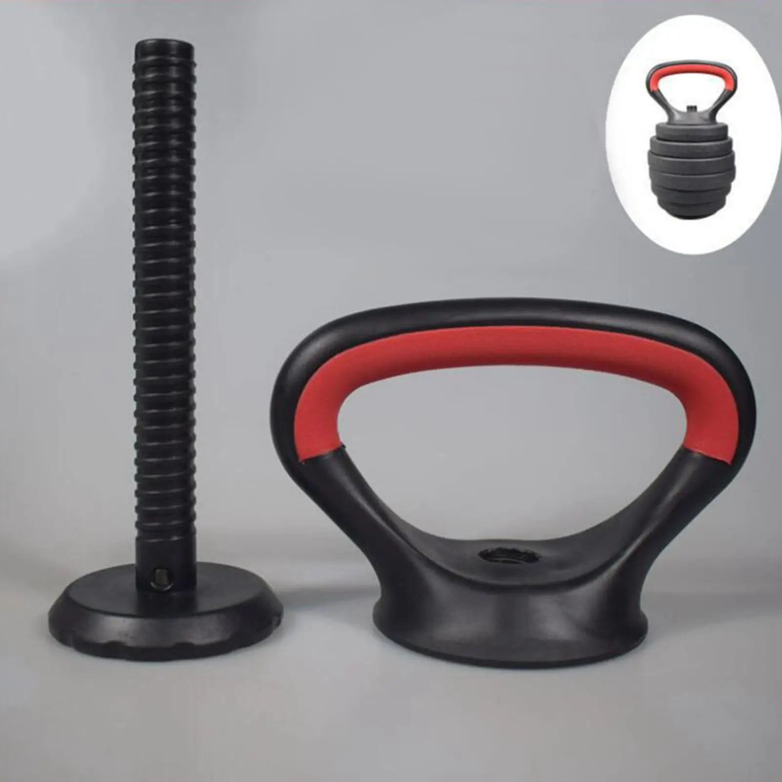 Adjustable Metal Kettlebell Handle for Weight Plates - Arm Strength Training and Grip Enhancement