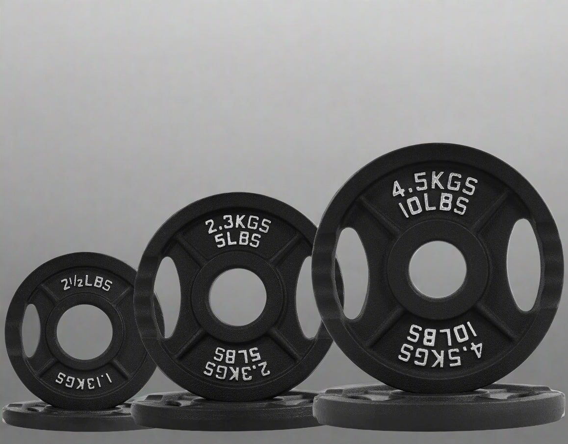 Classic Cast Iron Weight Plates for Strength Training, 2-Inch, 35-Pound, Set