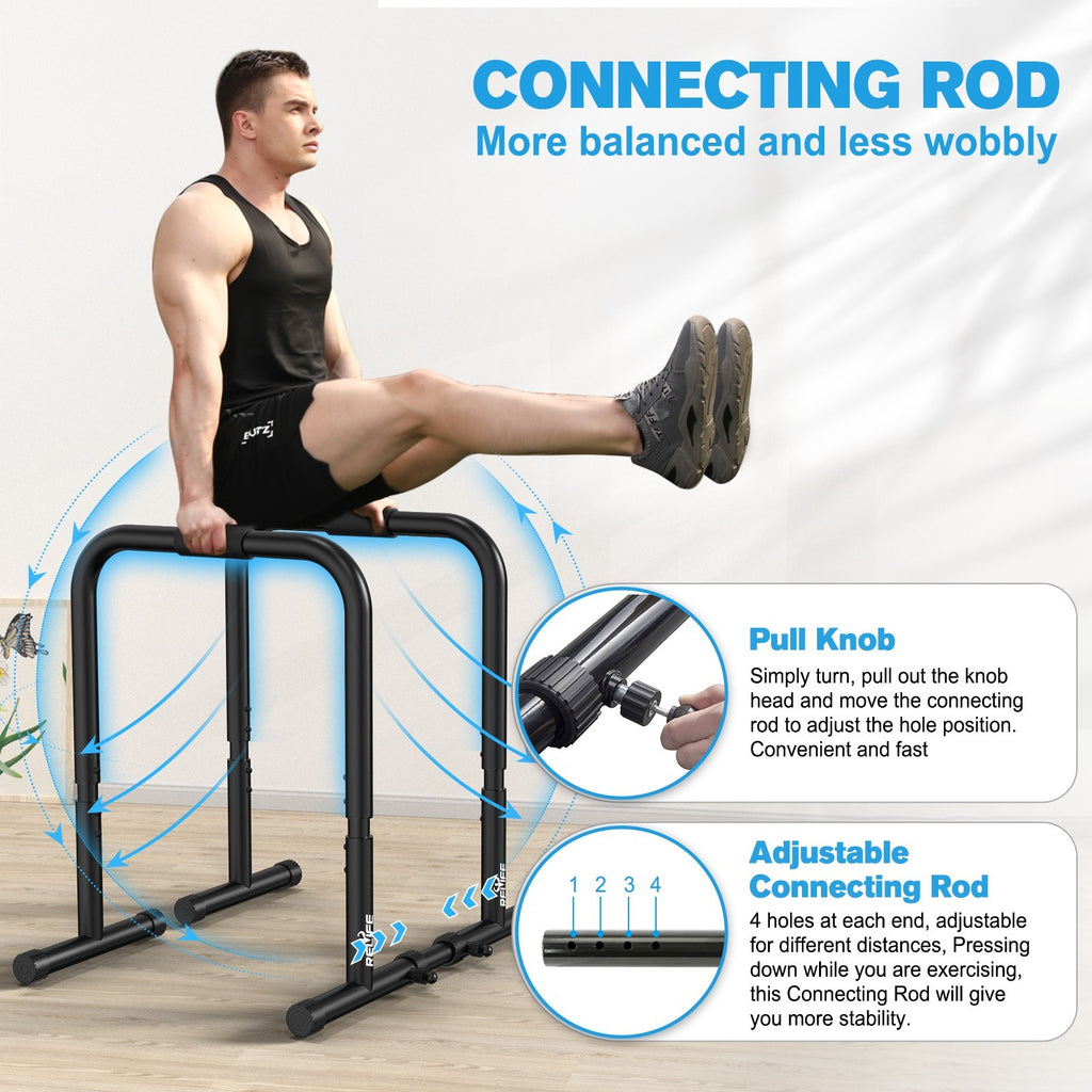 Dip Station Functional Heavy Duty Dip Stand Fitness Pull up Stand Dip Bar