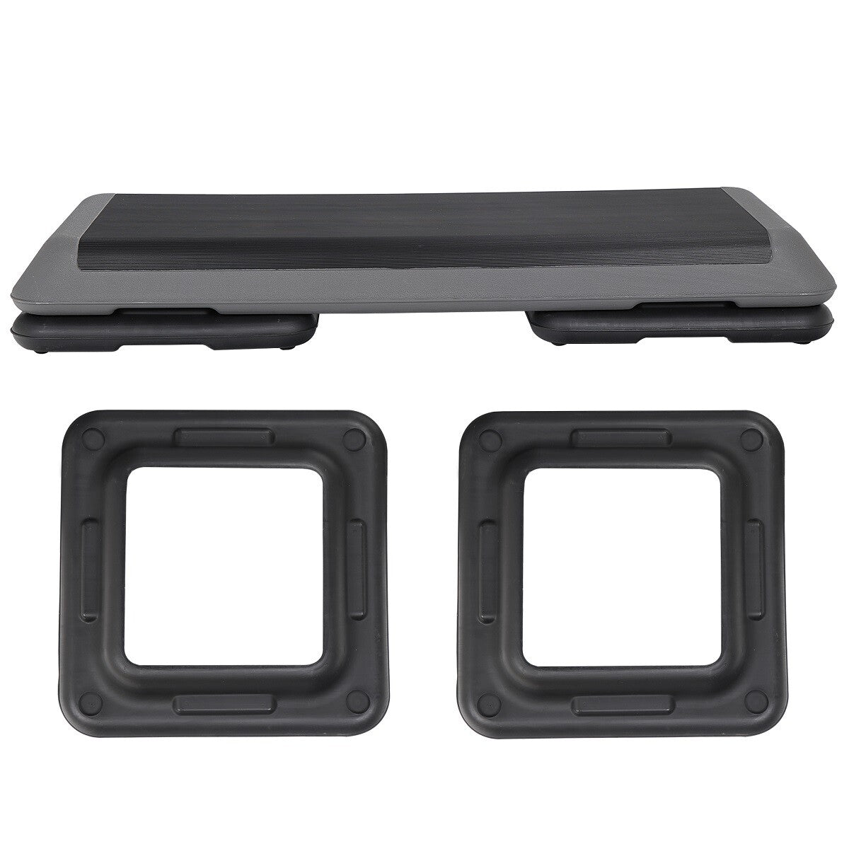43'' Aerobic Step Platform Adjustable Exercise Fitness Workout Stepper W/4 Riser