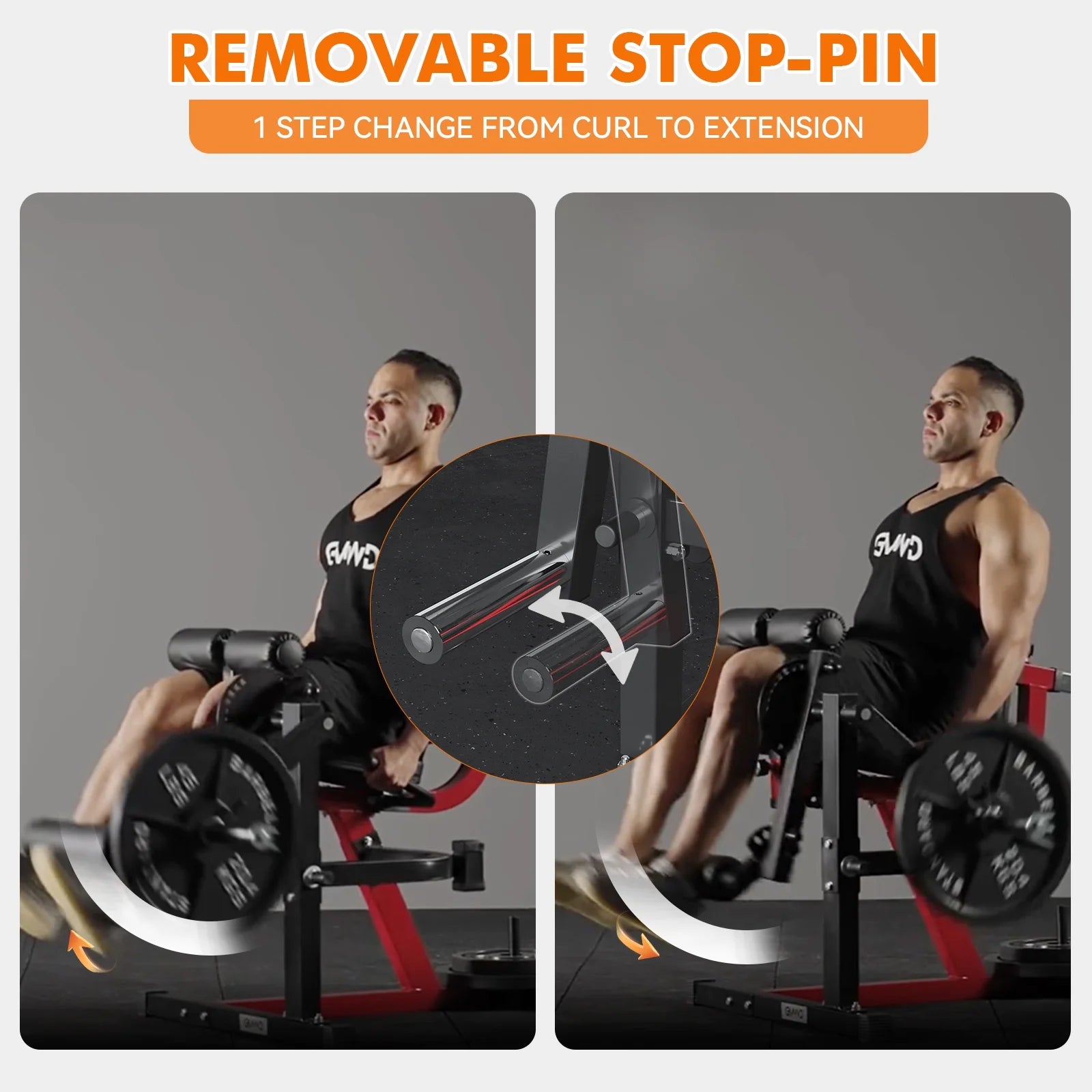 Adjustable Leg Extension Machine – Multi-Function Seat Leg Extension/Leg Curl for Home Use, Plate-Mounted Design, 5+28 Levels of Adjustment