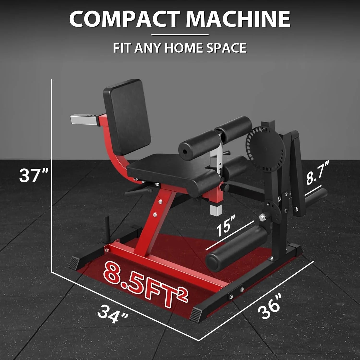 Adjustable Leg Extension Machine – Multi-Function Seat Leg Extension/Leg Curl for Home Use, Plate-Mounted Design, 5+28 Levels of Adjustment