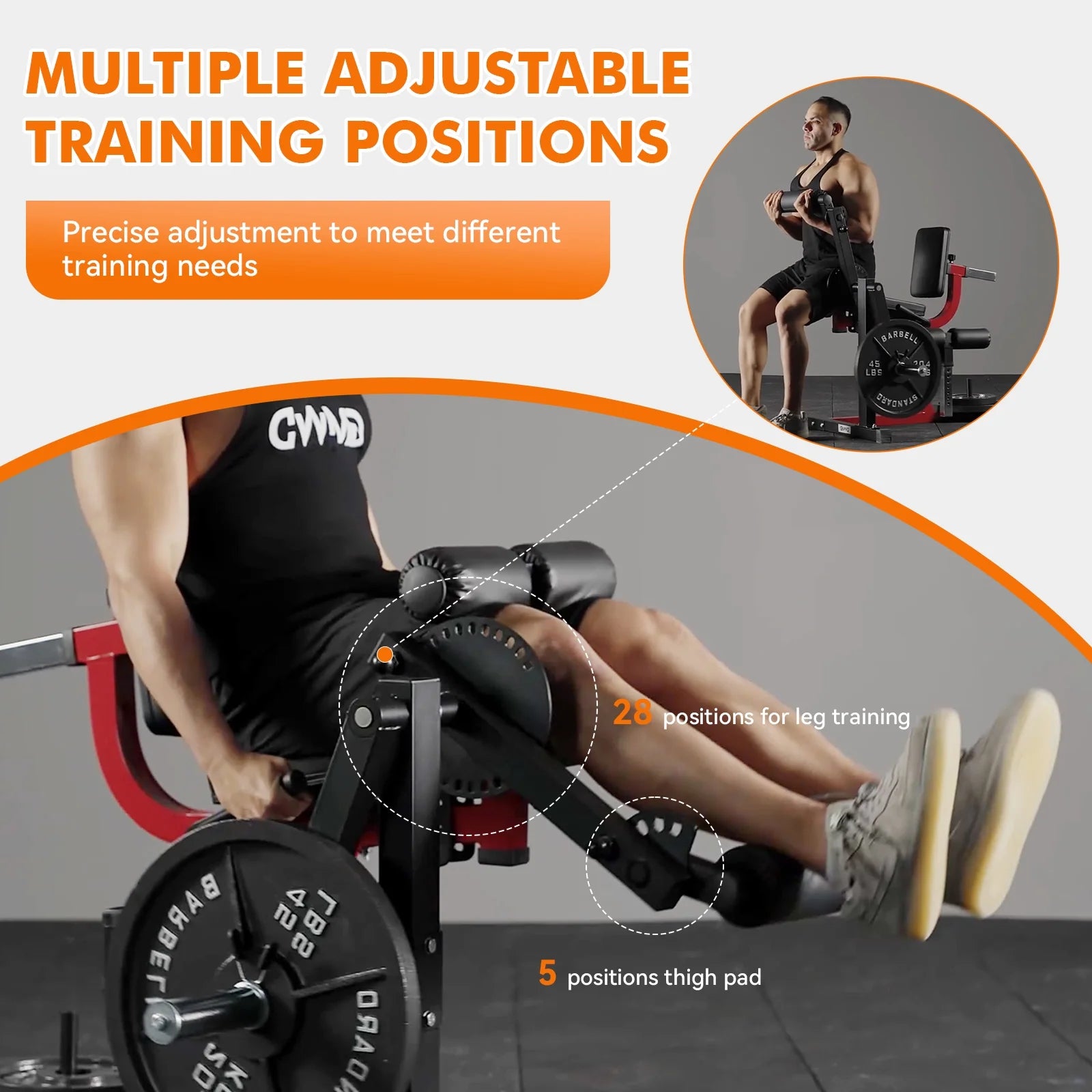 Adjustable Leg Extension Machine – Multi-Function Seat Leg Extension/Leg Curl for Home Use, Plate-Mounted Design, 5+28 Levels of Adjustment