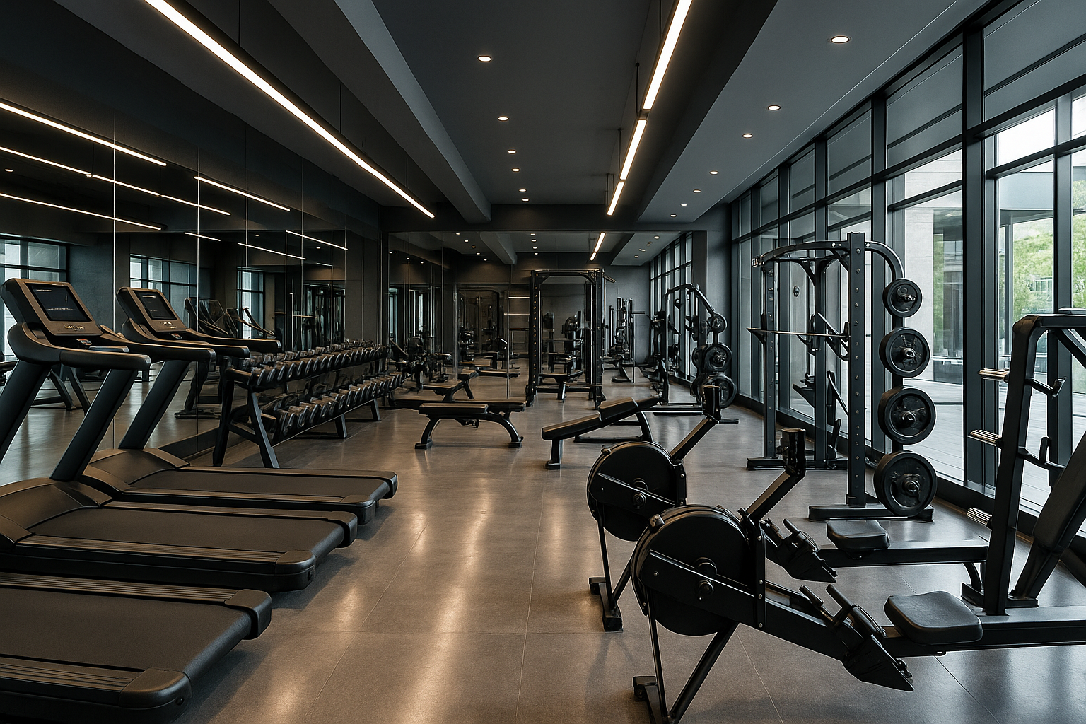 make a wery sharp image of a high quality gym